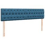 VidaXL Cadre de lit ottoman avec matelas bleu foncé 180x200 cm velours