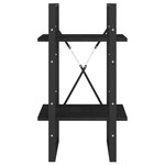 vidaXL Bibliothèque à 2 niveaux Noir 40x30x70 cm Bois de pin massif