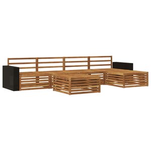 vidaXL Ensemble de canapés d'extérieur 6 pc Naturel