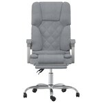 Fauteuil de massage inclinable de bureau informatique étude clair tissu gris 02_0025384