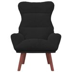 vidaXL Chaise relaxante en velours noir