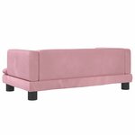 vidaXL Canapé pour enfants rose 80x45x30 cm velours