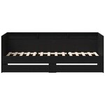 vidaXL Lit d'appoint Chêne noir 90 x 200 cm Bois d'ingénierie