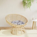 vidaXL Coussin rond motif à carreaux gris Ø 60 x11 cm tissu oxford