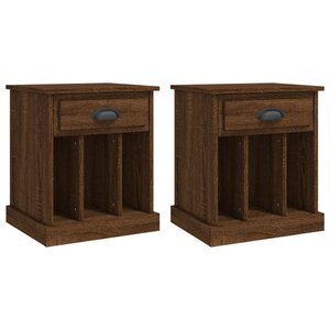 vidaXL Tables de chevet 2 Pièces chêne marron 43x36x50 cm