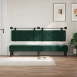 vidaXL Tête de lit suspendue Vert foncé Velours