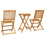 vidaXL Bois naturel Bois d'acacia massif Petit Pliable