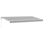 vidaXL Cadre d'auvent Anthracite et blanc 400 x 200 cm