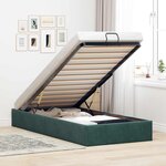 vidaXL Cadre de lit ottoman sans matelas vert foncé 100x200 cm velours