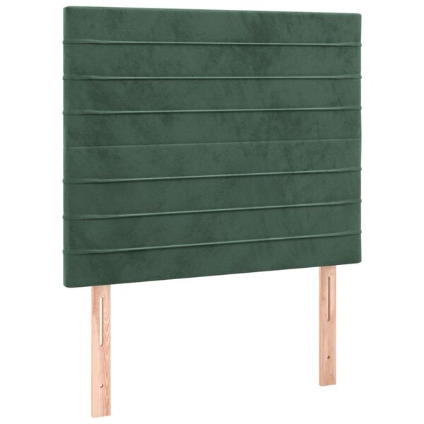 vidaXL Têtes de lit 2 Pièces Vert foncé 100x5x78/88 cm Velours