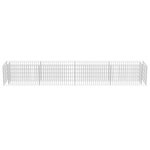 vidaXL Lit surélevé à gabion Acier galvanisé 360x50x50 cm