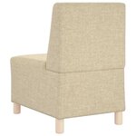 vidaXL Unité de Sofa Modulaire Sans Accoudoirs 2 Pièces Crème