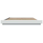 vidaXL Cadre de lit avec lumières LED blanc 150x200 cm