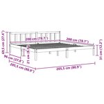 vidaXL Cadre de lit sans matelas marron miel bois massif 200x200 cm