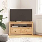 vidaXL Meuble TV d'angle 93x49x49 cm Pin solide Assortiment Panama