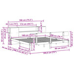 vidaXL Lit bibliothèque sans matelas 180x200 cm bois massif de pin