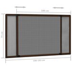 vidaXL Moustiquaire extensible pour fenêtres Marron (100-193)x75 cm