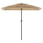 vidaXL Parasol de jardin avec mât en acier marron 248x248x248 cm