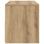 vidaXL Meuble TV avec lumières LED chêne artisanal bois d'ingénierie