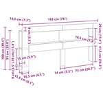 vidaXL Cabinet de Tête de Lit Chêne artisanal 180 cm Bois d’ingénierie