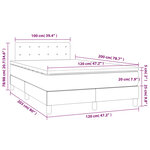 vidaXL Sommier à lattes de lit avec matelas LED Bleu foncé 120x200 cm