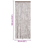 vidaXL Moustiquaire Taupe et blanc 56x185 cm Chenille