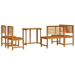 Set de jardin 4 pièces - Bois acacia massif