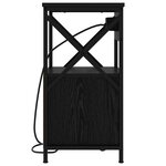 vidaXL Cabinet de chevet avec tiroir 2 Pièces Chêne noir 40 x 31 x 60 cm