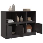 vidaXL Buffet noir 99x39x73 cm acier