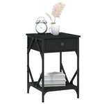 vidaXL Table de chevet noir 40x42x60 cm bois d’ingénierie