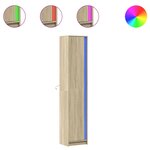 vidaXL Buffet haut LED chêne sonoma 41 5x32 5x200 cm bois d’ingénierie