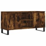 vidaXL Meuble TV chêne fumé 104x35x50 cm bois d'ingénierie
