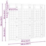 vidaXL Brise-vue 6 Pièces Marron 240 x 180 cm Pin imprégné