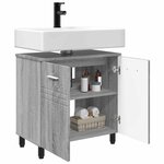 vidaXL Unité de vanité de salle de bain Sonoma gris 60 x 35 x 60 cm