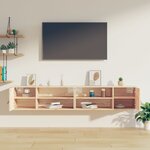 vidaXL Armoires murales 2 Pièces 80x30x30 cm Bois de pin massif