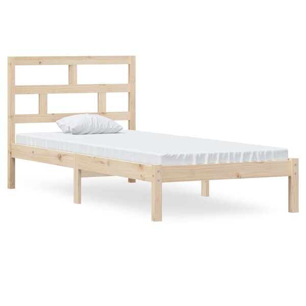 vidaXL Cadre de lit Bois de pin massif 90x200 cm