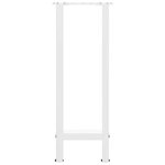vidaXL Pieds de table console Blanc 2 pièces 38 x (72-73) cm Acier