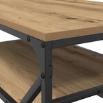 Table basse vidaXL avec étagère en chêne artisan  90x50x40 cm  en bois d'ingénierie