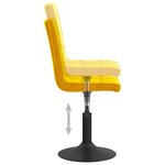 vidaXL Chaises pivotantes à manger lot de 2 jaune moutarde velours
