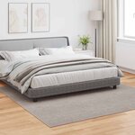vidaXL Tapis de surface Carré LUGO Taupe 240 x 240 cm Polyester