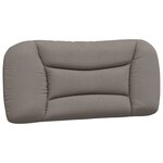 vidaXL Coussin de tête de lit taupe 80 cm tissu