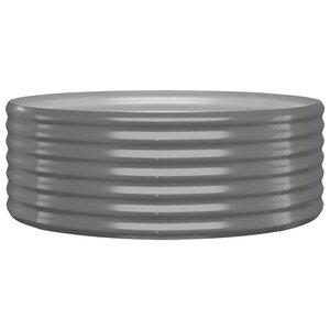 vidaXL Lit surélevé de jardin Acier galvanisé 100x100x36cm gris