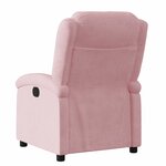 vidaXL Fauteuil inclinable Rose Velours