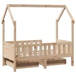 vidaXL Cadre de lit enfant avec tiroirs sans matelas 70x140 cm bois