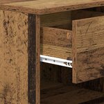 vidaXL Armoire de lit avec tiroir 2 Pièces Bois ancien 40 x 39 x 40 cm