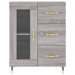 vidaXL Buffet haut Sonoma gris 69 5x34x180 cm Bois d'ingénierie