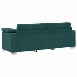 vidaXL Canapé avec coussin Vert foncé 219 x 77 x 82 cm tissu