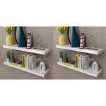 vidaXL Étagères murales 4 Pièces Blanc 80 cm