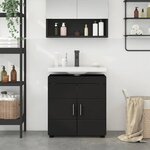 vidaXL Armoire de lavabo de salle de bain TULUM Noir 60 x 34 x 63 cm