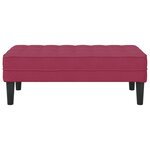 vidaXL Banc Rouge vin 113x57x39 cm en velours